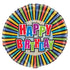 Birthday Colours Prism Round Foil Balloon 18''