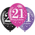 11'' AGE 21 PINK SPARKLING ASSORTED LATEX 6PK