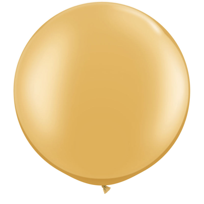 30'' METALLIC GOLD LATEX QUALATEX 2PK