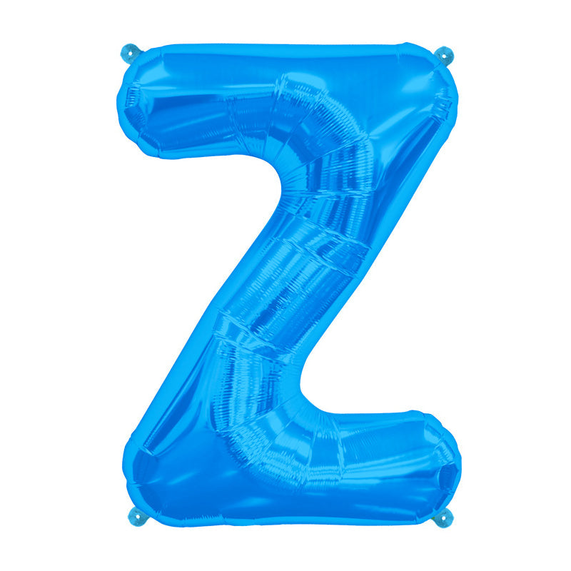 16'' Foil Letter Z - Blue Packaged Air Fill