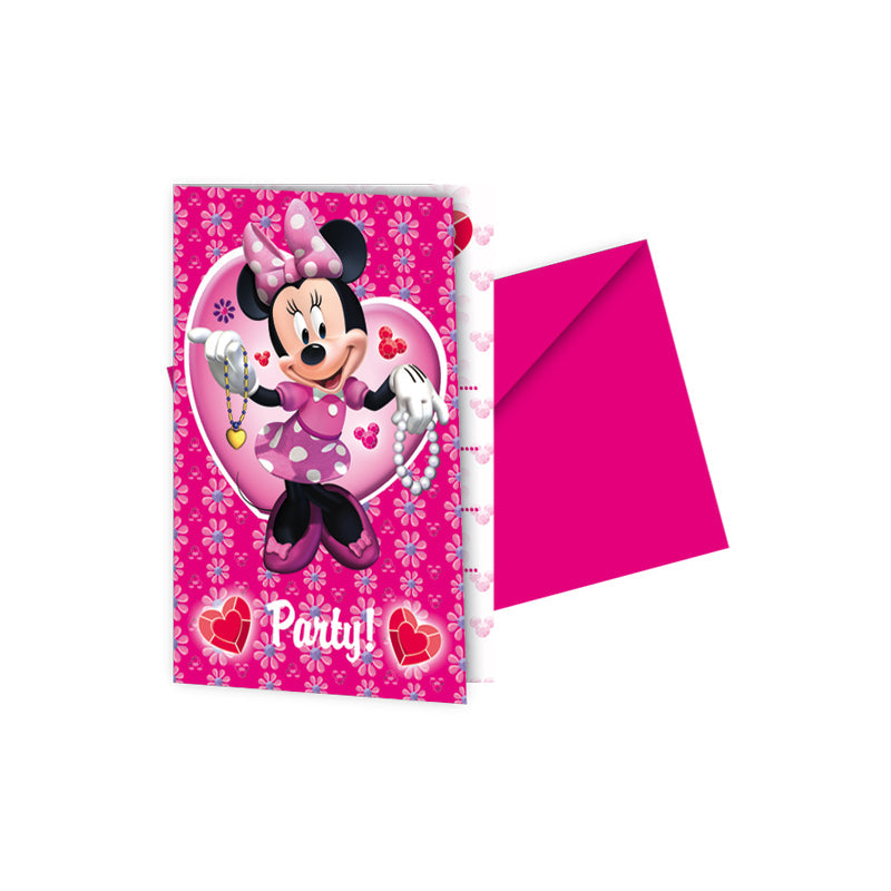 INVITE MINNIE MOUSE 6PK