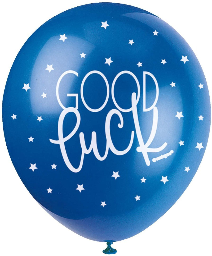 Pearlised Latex Assorted Good Luck Balloons, Pack of 5