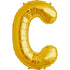 34'' SUPER SHAPE FOIL LETTER C - GOLD