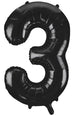 34'' SHAPE FOIL NUMBER 3 - BLACK (UNIQUE)