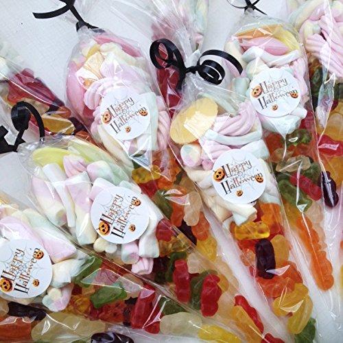 6 x Pre Filled Halloween Sweet Cones