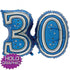 28'' FOIL SUPER SHAPE BLUE 30TH
