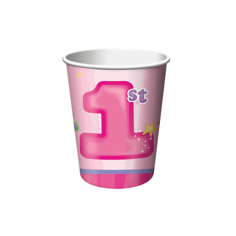 CUP 256ML FUN AT ONE GIRL (8PK)