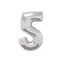 34'' SHAPE FOIL NUMBER 5 - SILVER (QUALATEX)
