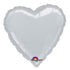18'' HEART SILVER PLAIN FOIL (Flat)