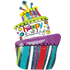 SUPER SHAPE FUNKY BIRTHDAY CAKE