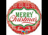 18'' FOIL MERRY CHRISTMAS NORDIC PATTERN