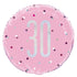18'' Glitz Pink & Silver Round Foil Balloon  30