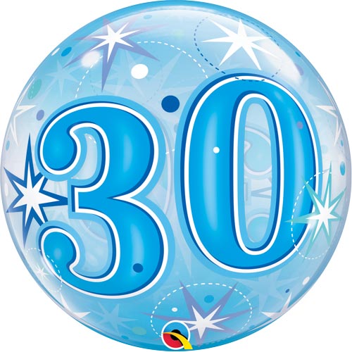 22'' BUBBLE 30 BLUE STARBURST SPARKLE