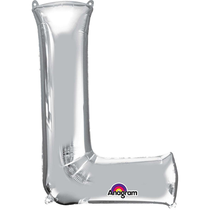 34'' SUPER SHAPE FOIL LETTER L SILVER (ANAGRAM)