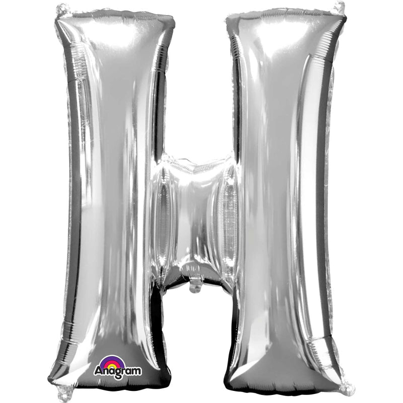 34'' SHAPE FOIL LETTER H - SILVER (ANAGRAM)