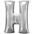34'' SHAPE FOIL LETTER H - SILVER (ANAGRAM)