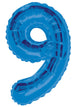 Giant Blue Foil Number '9' Balloon