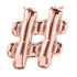 16'' FOIL HASHTAG # - ROSE GOLD PACKAGED AIR FILL