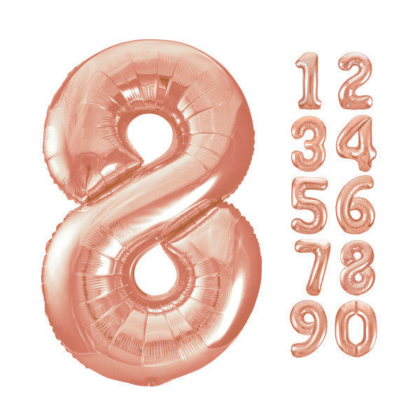 Rose Gold Number 8 Shaped Foil Balloon 34''