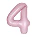 Matte Lovely Pink Number 4 Shaped Foil Balloon 34''