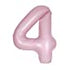 Matte Lovely Pink Number 4 Shaped Foil Balloon 34''