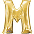 34'' SHAPE FOIL LETTER M - GOLD (ANAGRAM)