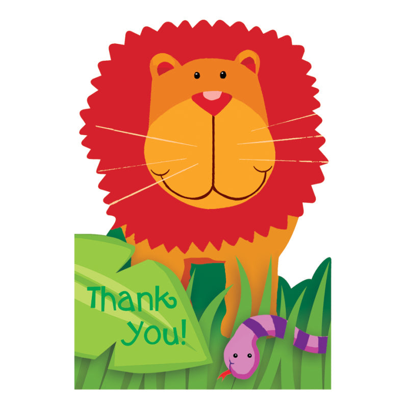 THANK YOU JUNGLE ANIMALS 8PK