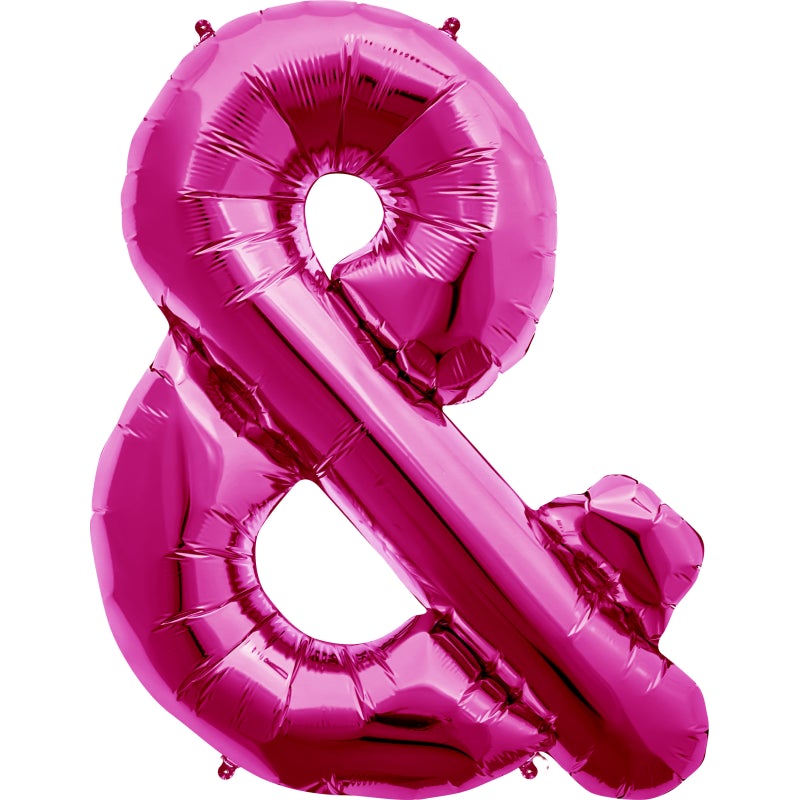 16'' Foil Letter & Ampersand - Magenta Packaged Air Fill