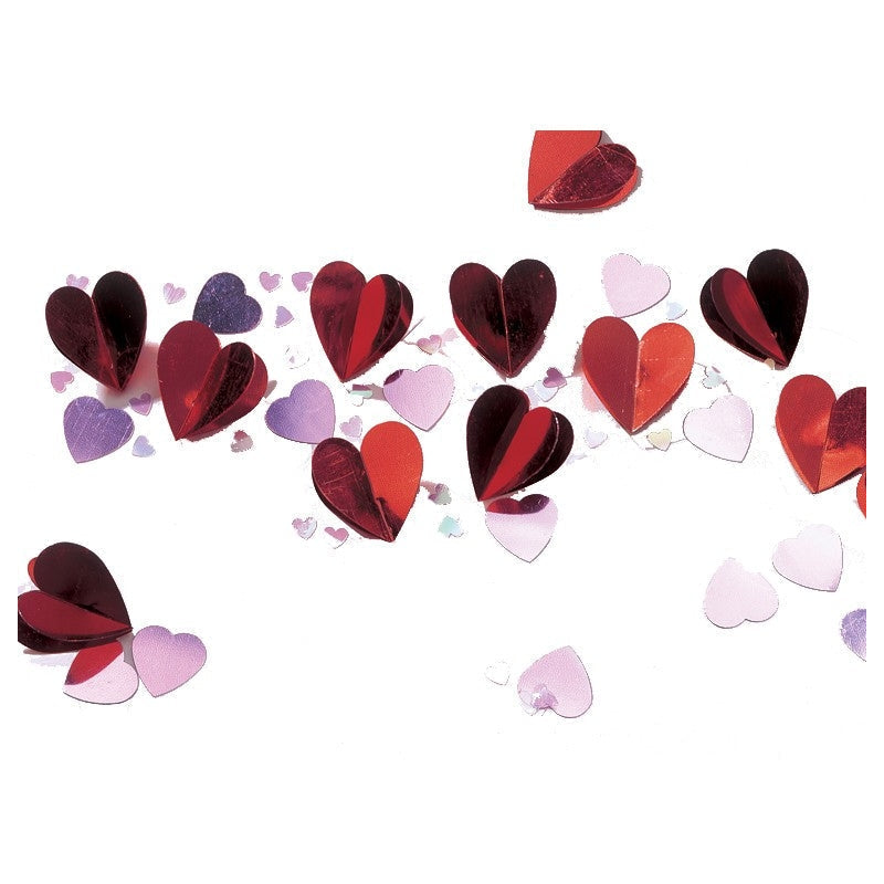 3 DIMENSIONAL HEARTS CONFETTI 18G