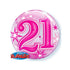 22'' BUBBLE 21 PINK STARBURST SPARKLE