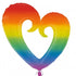 RAINBOW OPEN HEART SHAPE 30'' X 32''