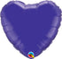 18'' HEART QUARTZ PURPLE PLAIN FOIL (Flat)