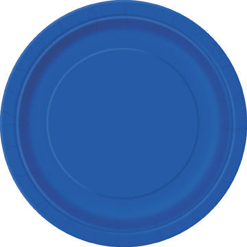 Royal Blue Paper Dessert Plates 8pk