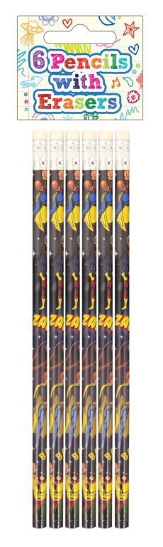 6 x Superhero Pencils 24pk