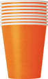 Orange Paper Party Cups 8pk