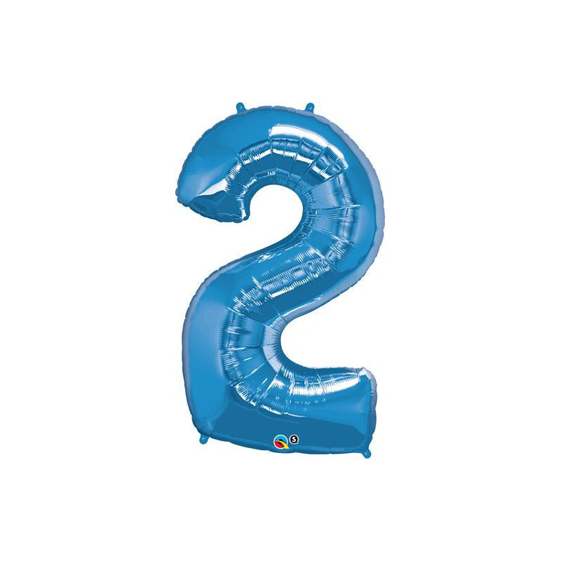 34'' SHAPE FOIL NUMBER 2 - BLUE (QUALATEX)