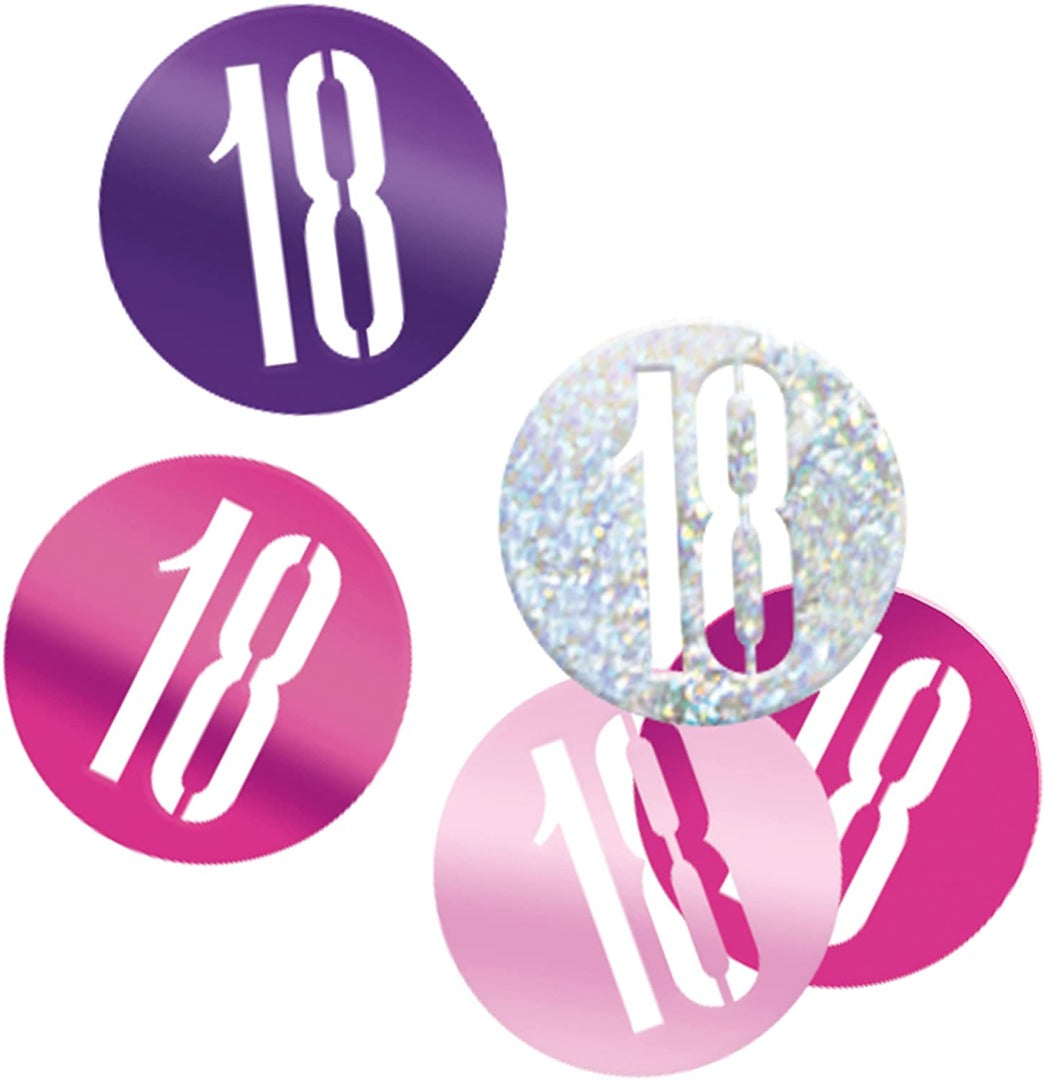 GLITZ PINK 18 BIRTHDAY CONFETTI 14G