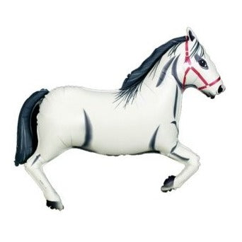 43'' Jumbo White Horse Mylar Foil Balloon