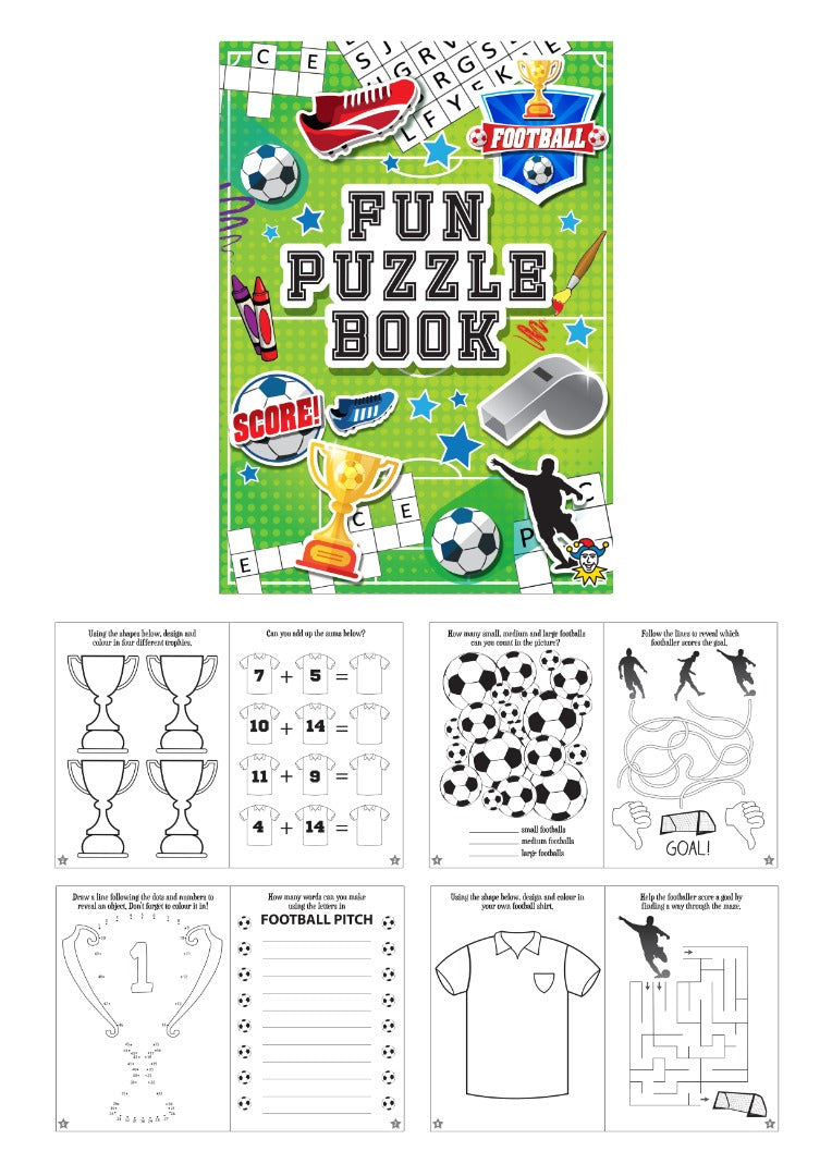 Football Puzzle Colouring Book
