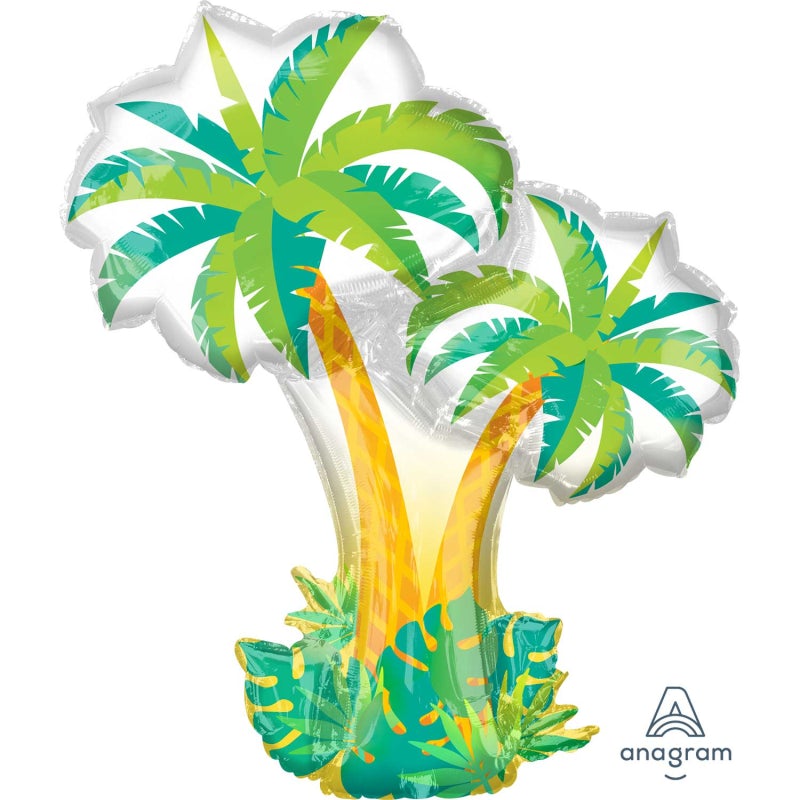 TROPICAL PALM TREES SHAPE BALLOON 27''/68cm w x 34''/86cm h