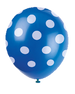 Royal Blue Polka Dot Latex Balloons 6pk