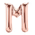 16'' Foil Letter M - Rose Gold Packaged Air Fill