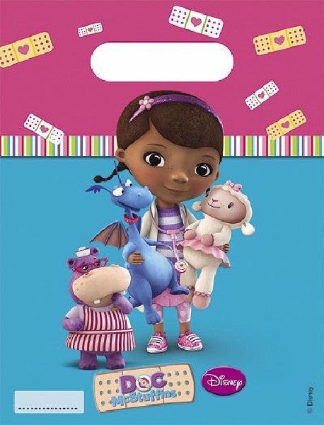 Doc McStuffins Plastic Party Bags 6pk