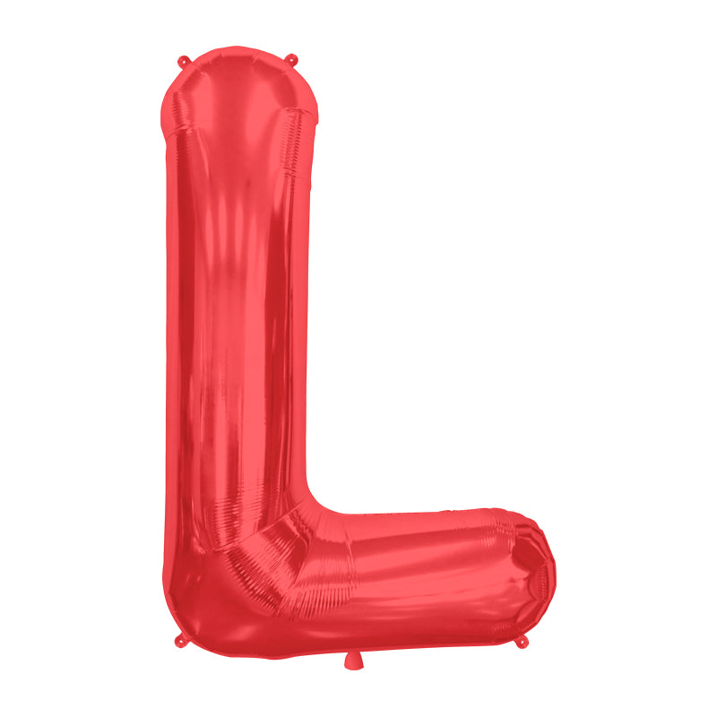 34'' SUPER SHAPE FOIL LETTER L - RED