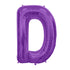 34'' SUPER SHAPE FOIL LETTER D - PURPLE