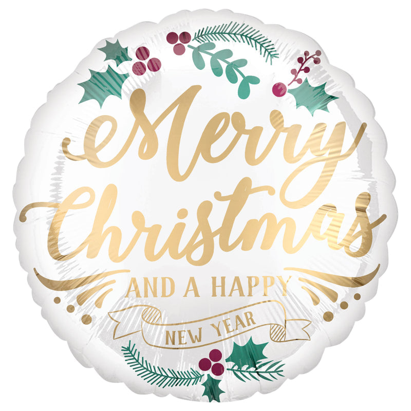 18'' CHRISTMAS & NEW YEAR FOIL BALLOON