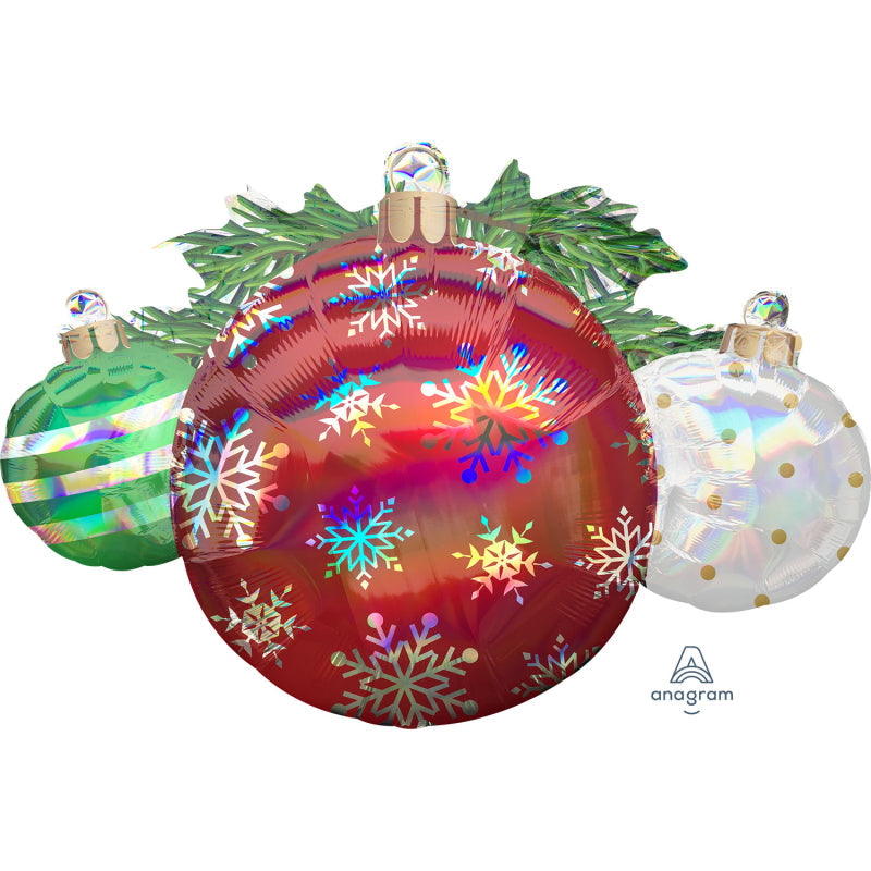 IRIDESCENT ORNAMENTS HOLOGRAPHIC SHAPE FOIL 35''/88cm w x 24''/60cm