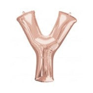 34'' SHAPE FOIL LETTER Y - ROSE GOLD (ANAGRAM)
