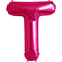 34'' SUPER SHAPE FOIL LETTER T - MAGENTA