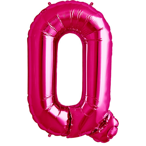 34'' SUPER SHAPE FOIL LETTER Q - MAGENTA